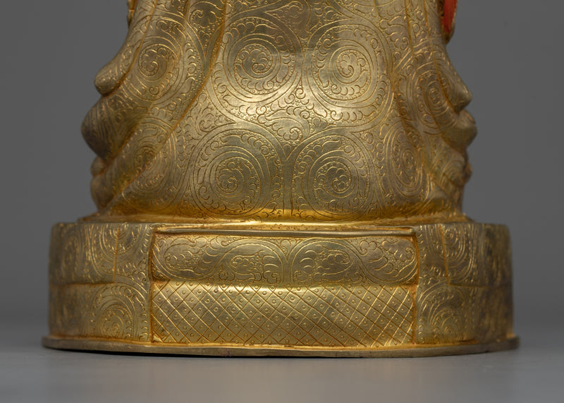 Handcrafted Rangjung Rigpe Dorje "16th Karmapa" | 24K Gold Gilded Buddhist Art