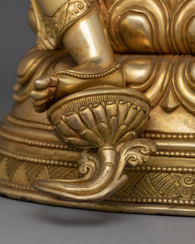 Handcrafted Green Tara (Sgrol-Ljang) Statue | Compassionate Tibetan Art