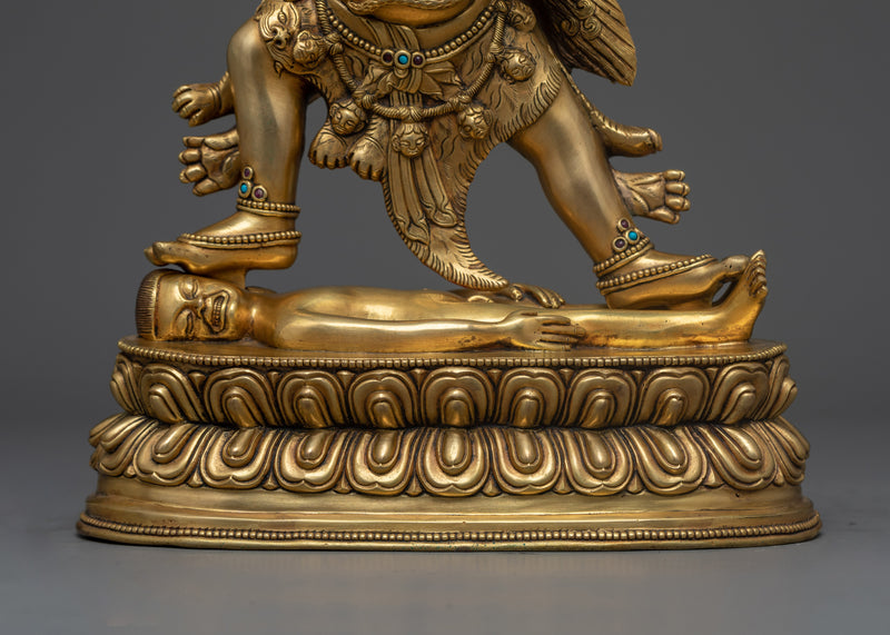 Powerful Khadgapani Mahakala Statue | Handcrafted Protector Deity