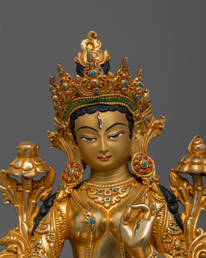 Drolma Karmo (White Tara) Figurine | Long Life Deity