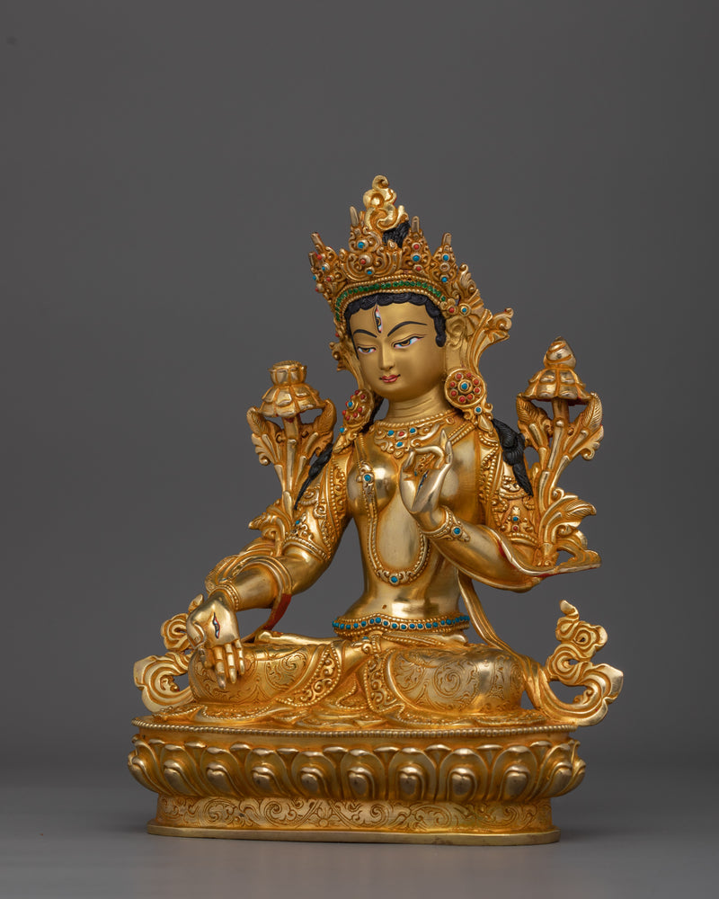 Drolma Karmo (White Tara) Figurine | Long Life Deity