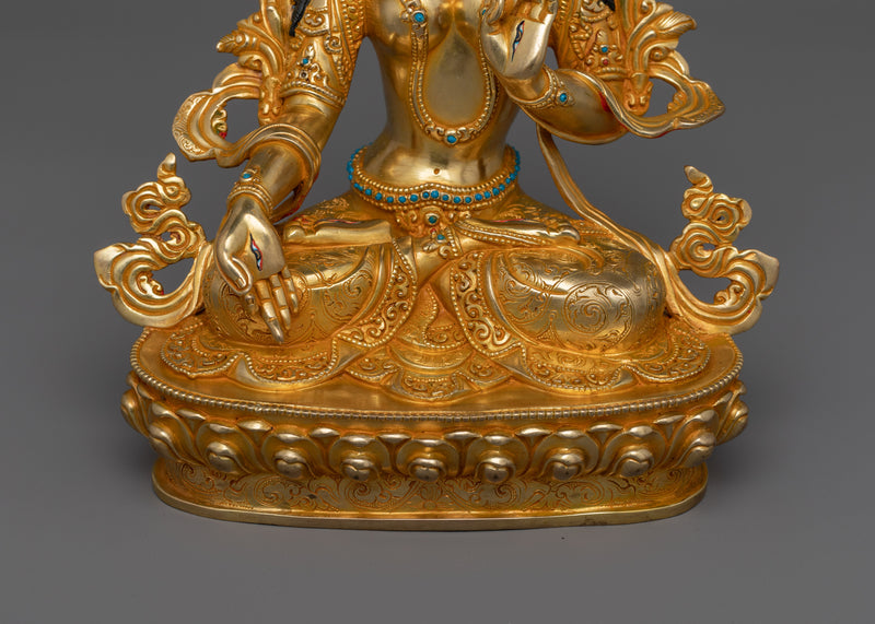 Drolma Karmo (White Tara) Figurine | Long Life Deity