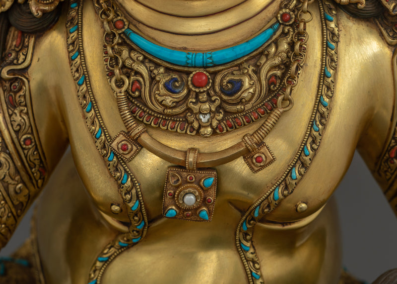 Yellow Dzambhala Wealth Deity | Collector's Pride Tibetan Buddhist Wealth Statue