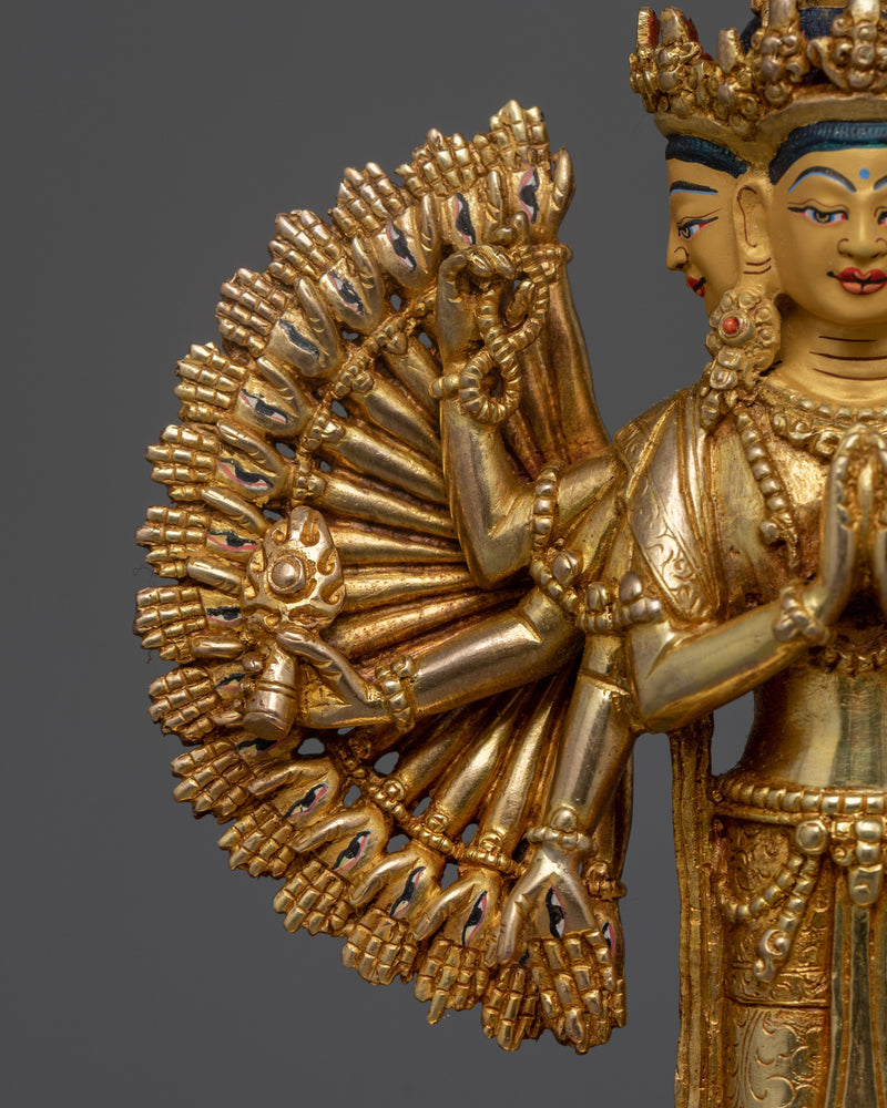 Great Compassionate 1000 Armed Chenrezig Statue | Avalokiteshvara with 11 Heads