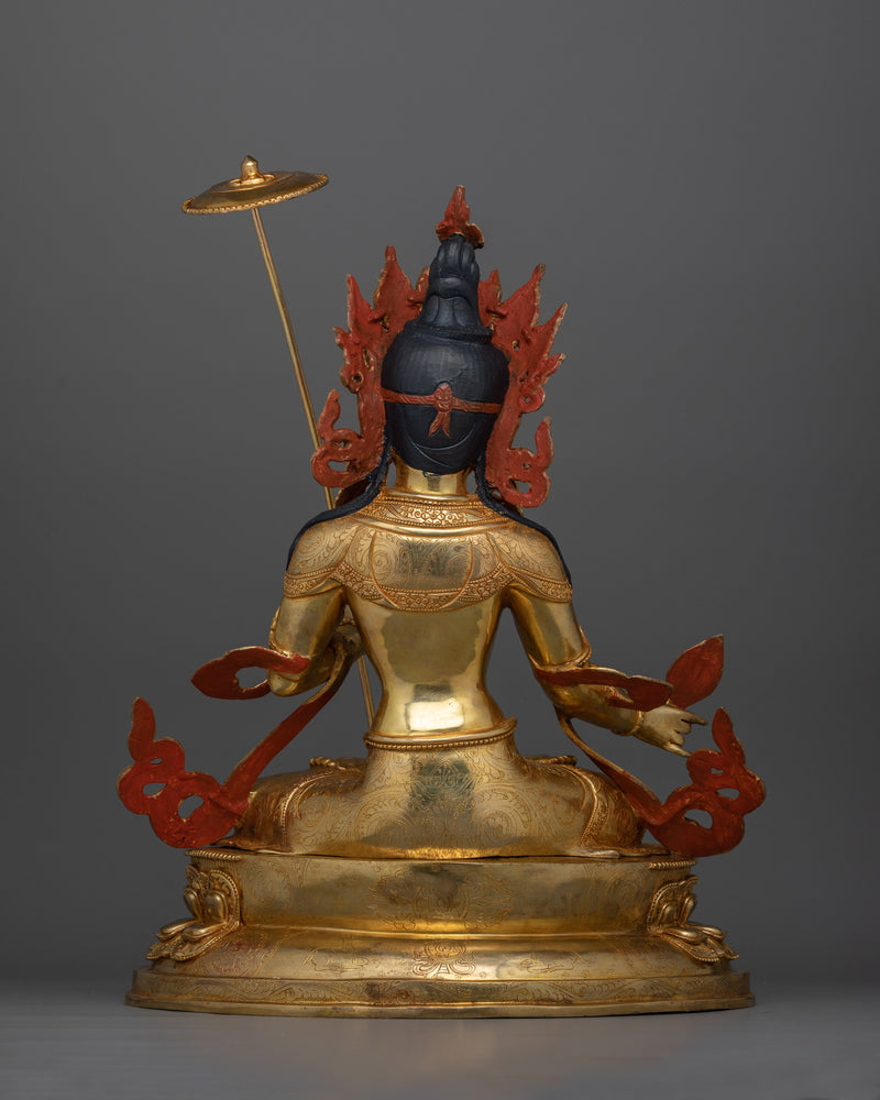 Handcarved Dukar Deity Statue | Symbol of Prosperity and Well-Being