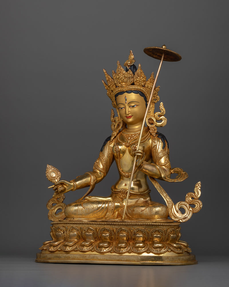 Handcarved Dukar Deity Statue | Symbol of Prosperity and Well-Being