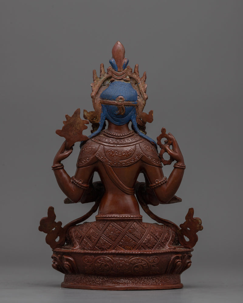 Tibetan Avalokiteshvara (Chenrezig) Statue | Enlightened Bodhisattva