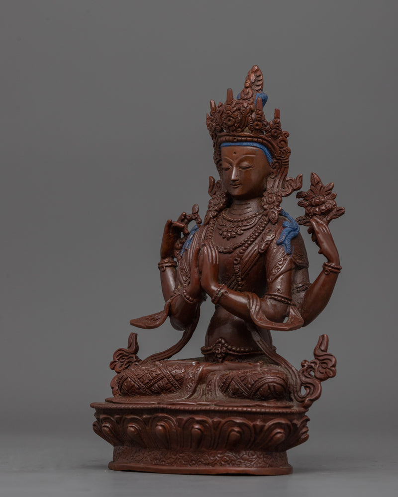 Tibetan Avalokiteshvara (Chenrezig) Statue | Enlightened Bodhisattva