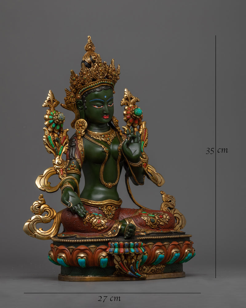 Green Tara Tibetan Statue