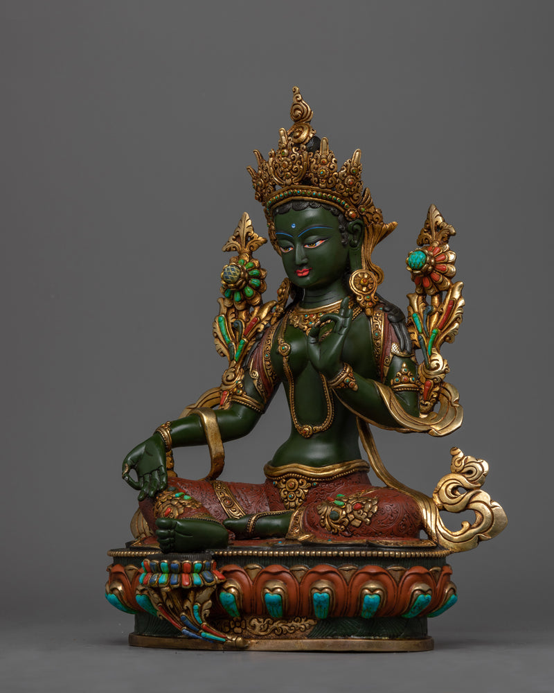 Green Tara Tibetan Statue | A Beautiful Addition to Your Meditation Space