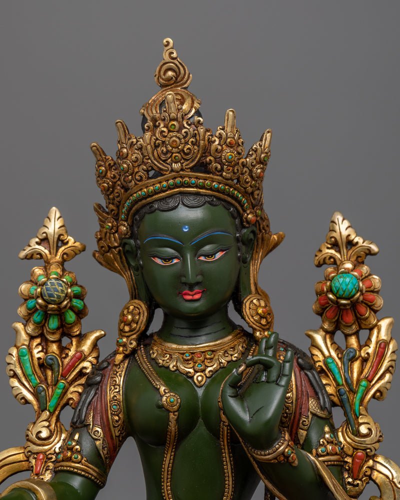 Green Tara Tibetan Statue | A Beautiful Addition to Your Meditation Space