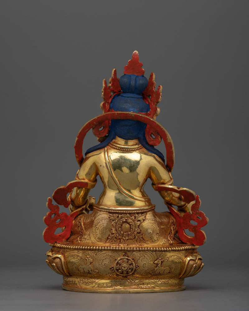 Handcrafted Tibetan Buddhist Jambhala God of Wealth Statue | Good Fortune Buddha