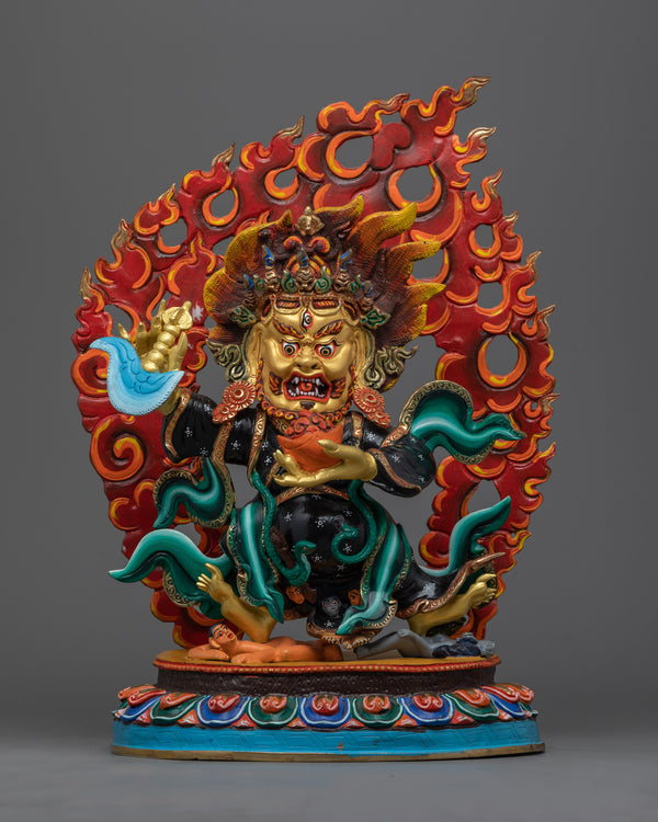 2 Armed Dharmapala Bernagchen Mahakala Statue