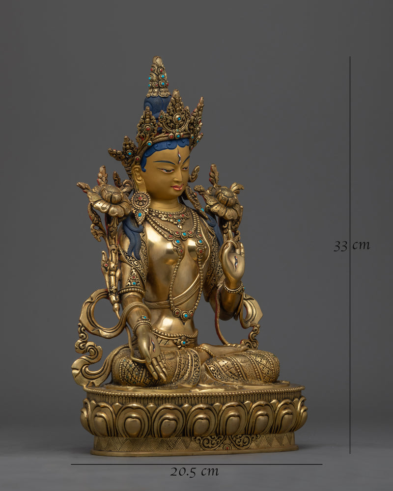 Healing Goddess White Tara Statue 