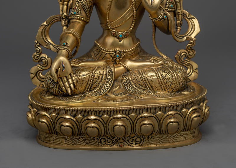 Healing Goddess White Tara Statue | Tibetan Goddess of Longevity