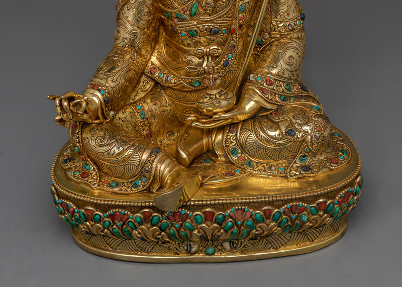 Guru Rinpoche Lotus Born Padmasambhava Statue | Tantric Master Art