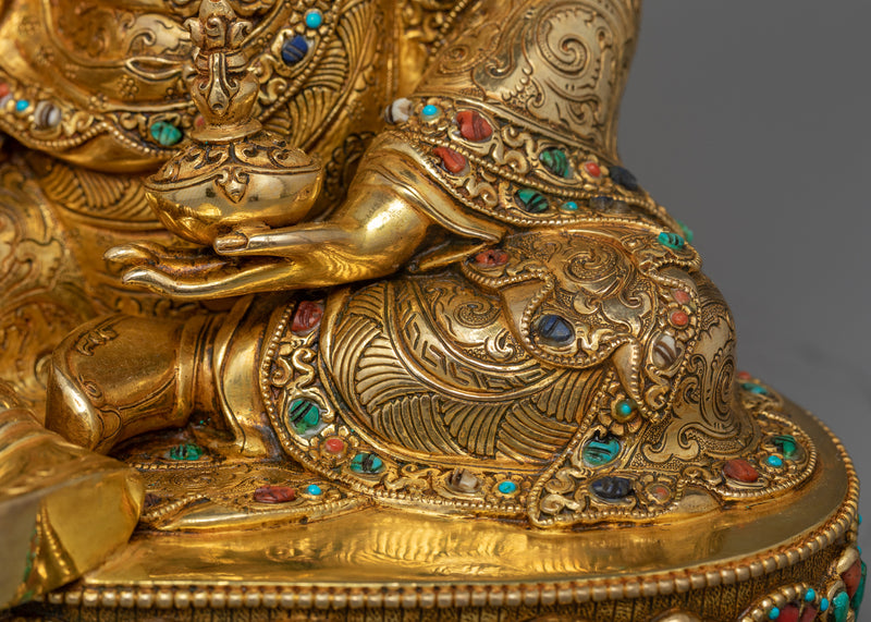 Guru Rinpoche Lotus Born Padmasambhava Statue | Tantric Master Art