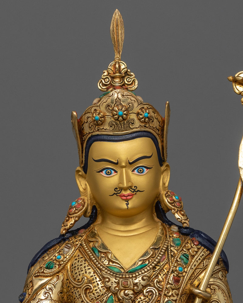 Guru Rinpoche Lotus Born Padmasambhava Statue | Tantric Master Art