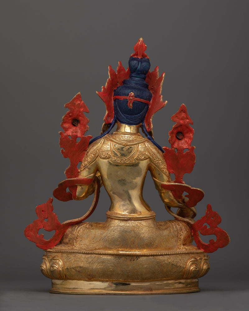 Peaceful Green Tara Sculpture | Goddess of Compassion Statue