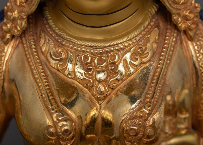 Peaceful Green Tara Sculpture | Goddess of Compassion Statue