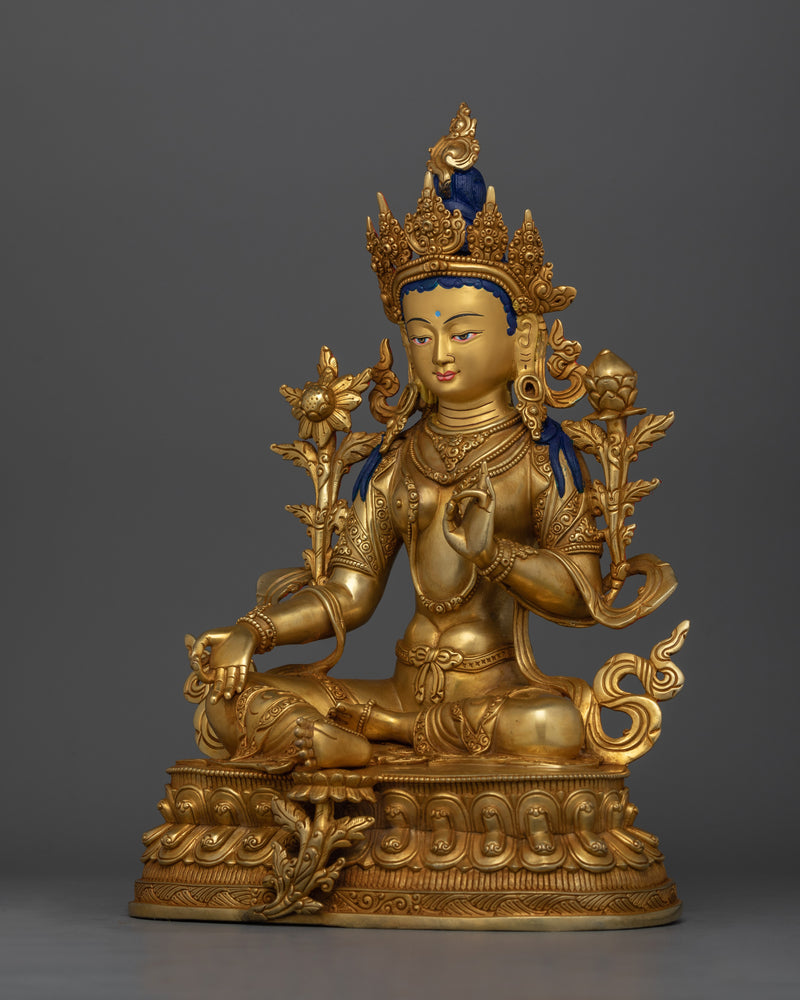 Sacred Green Tara Artwork | Goddess of Compassion Statue