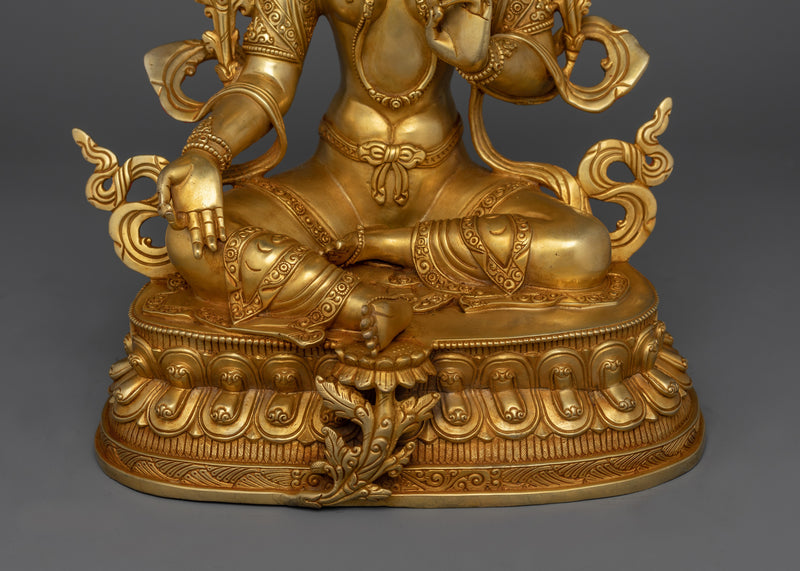 Sacred Green Tara Artwork | Goddess of Compassion Statue