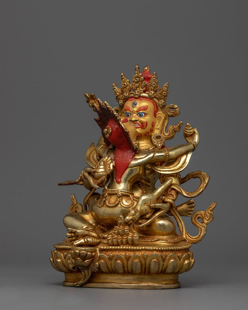 Red Dzambhala Statue | The Wealth Deity of Prosperity and Abundance