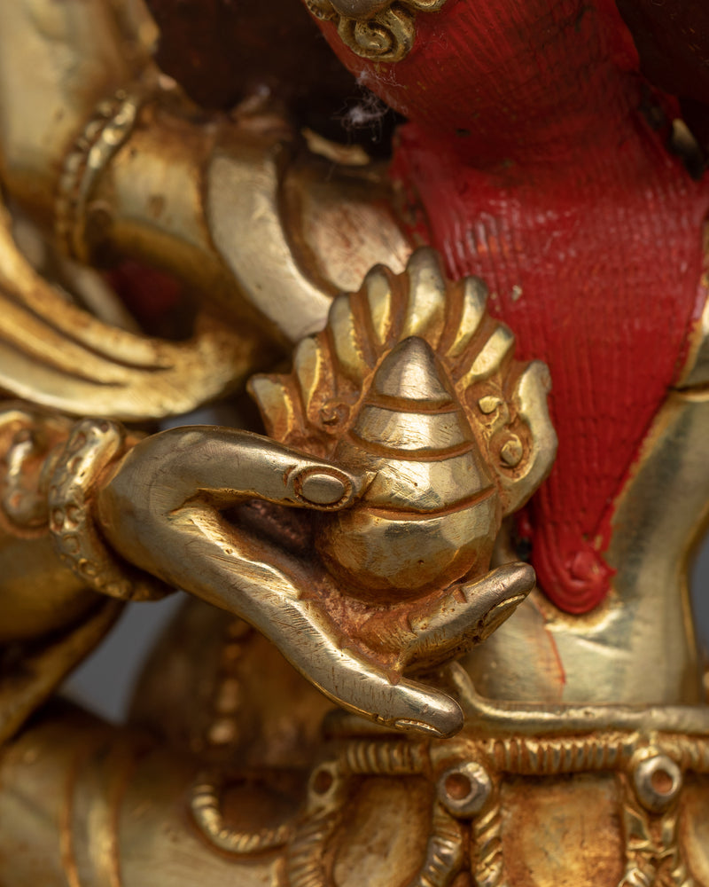 Red Dzambhala Statue | The Wealth Deity of Prosperity and Abundance