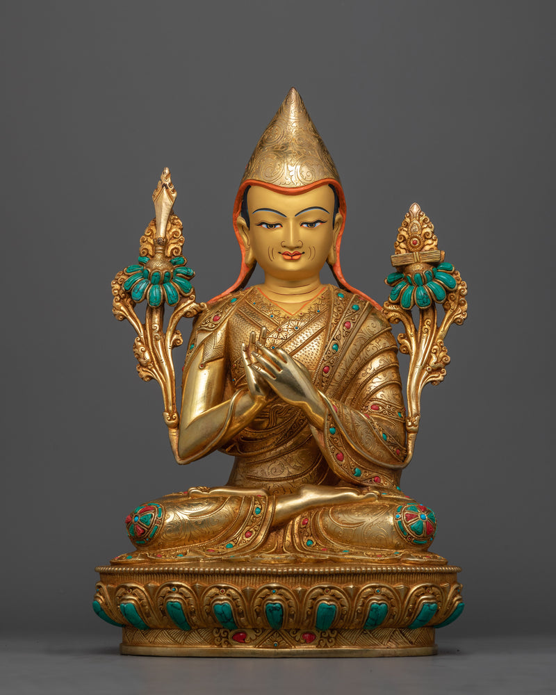 Tsongkhapa with Disciples Statue Set | Wisdom and Compassion in Harmony