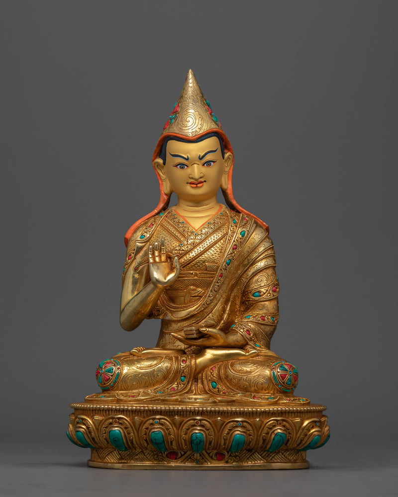 Tsongkhapa with Disciples Statue Set | Wisdom and Compassion in Harmony