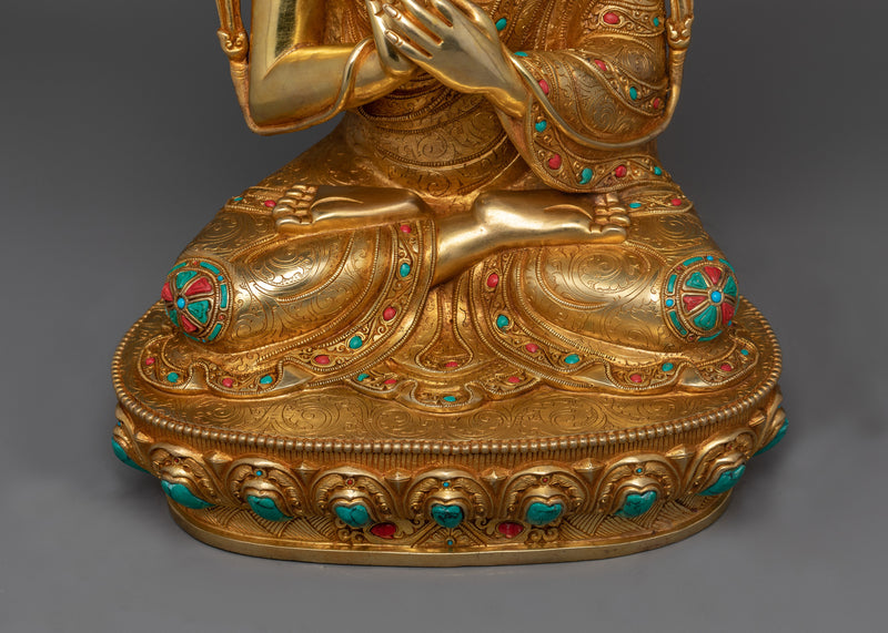 Tsongkhapa with Disciples Statue Set | Wisdom and Compassion in Harmony