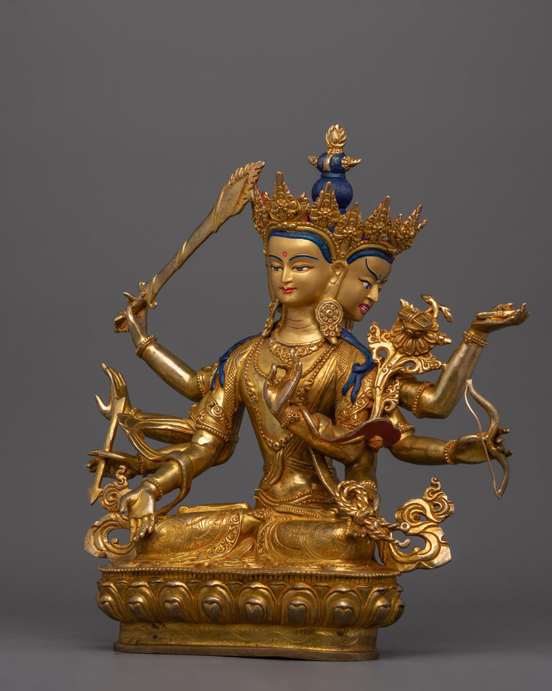 Handcrafted Maha Manjushri Figure | Embodiment of Wisdom and Enlightenment