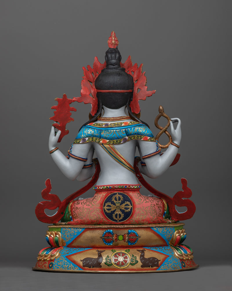 Avalokiteshvara Chenrezig Sadhana Statue | Tibetan Bodhisattva of Love and Compassion