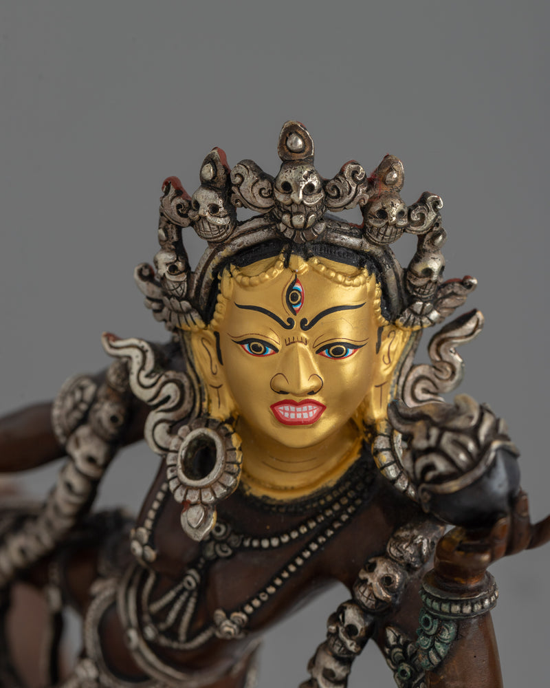 Handcrafted Icon Red Dakini Vajrayogini Statue | Goddess Power and Transformation