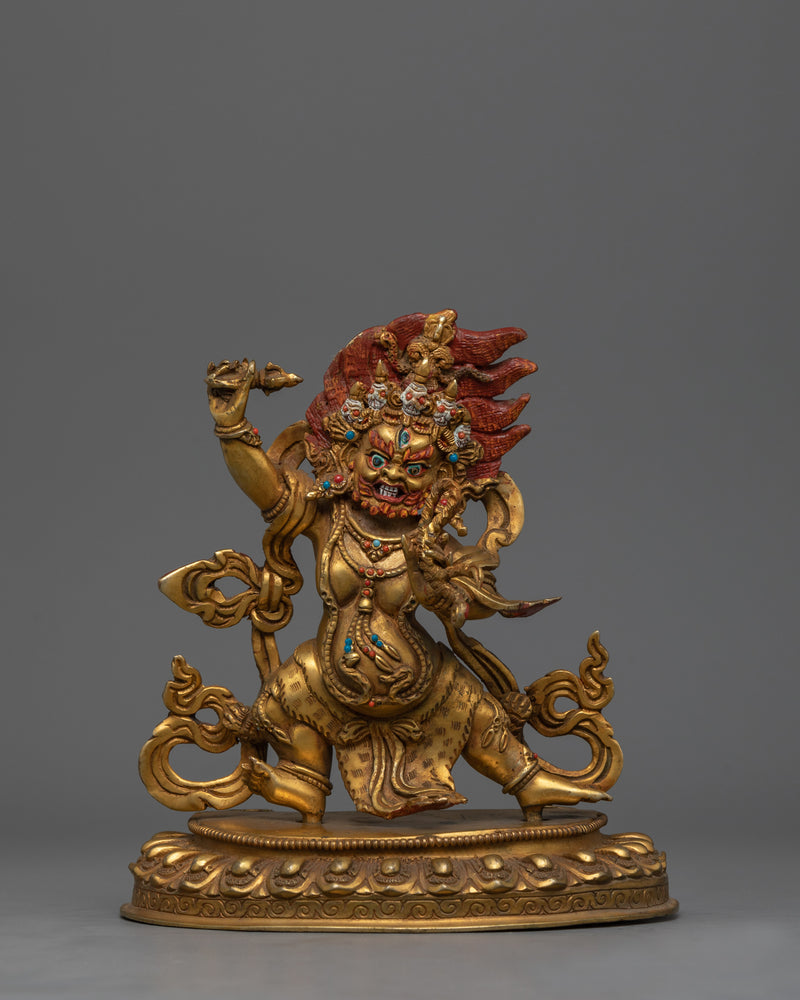 Thunderbolt Bearer Vajrapani Statue | Tibetan Buddhist Guardian