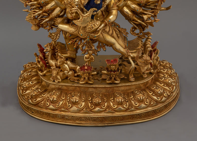 Sacred Yamantaka Deity | Majestic Buddhist Protector Statue