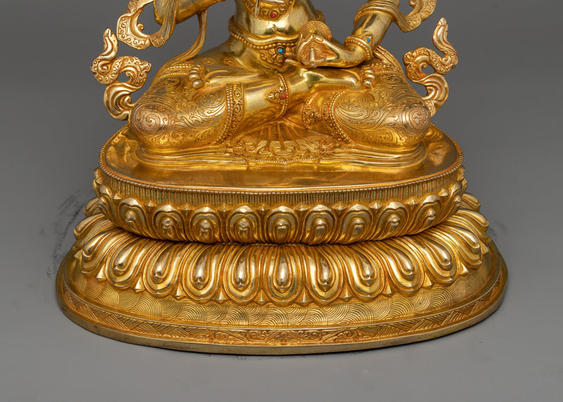 24K Gold Gilded Heruka Vajrasattva Art | Purification Deity