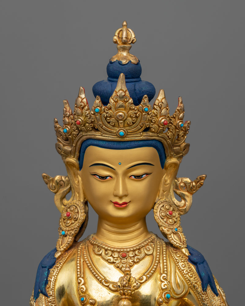 24K Gold Gilded Heruka Vajrasattva Art | Purification Deity