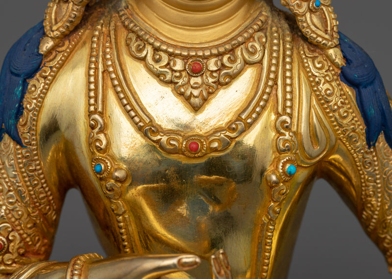 24K Gold Gilded Heruka Vajrasattva Art | Purification Deity