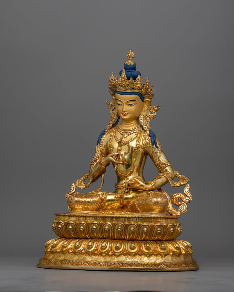 24K Gold Gilded Heruka Vajrasattva Art | Purification Deity