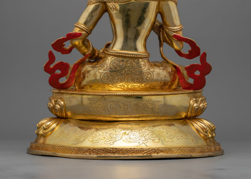 24K Gold Gilded Heruka Vajrasattva Art | Purification Deity