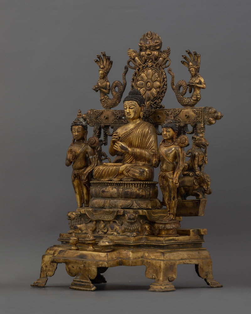 Antique Vairocana Buddha Sculpture | Timeless Spiritual Decor