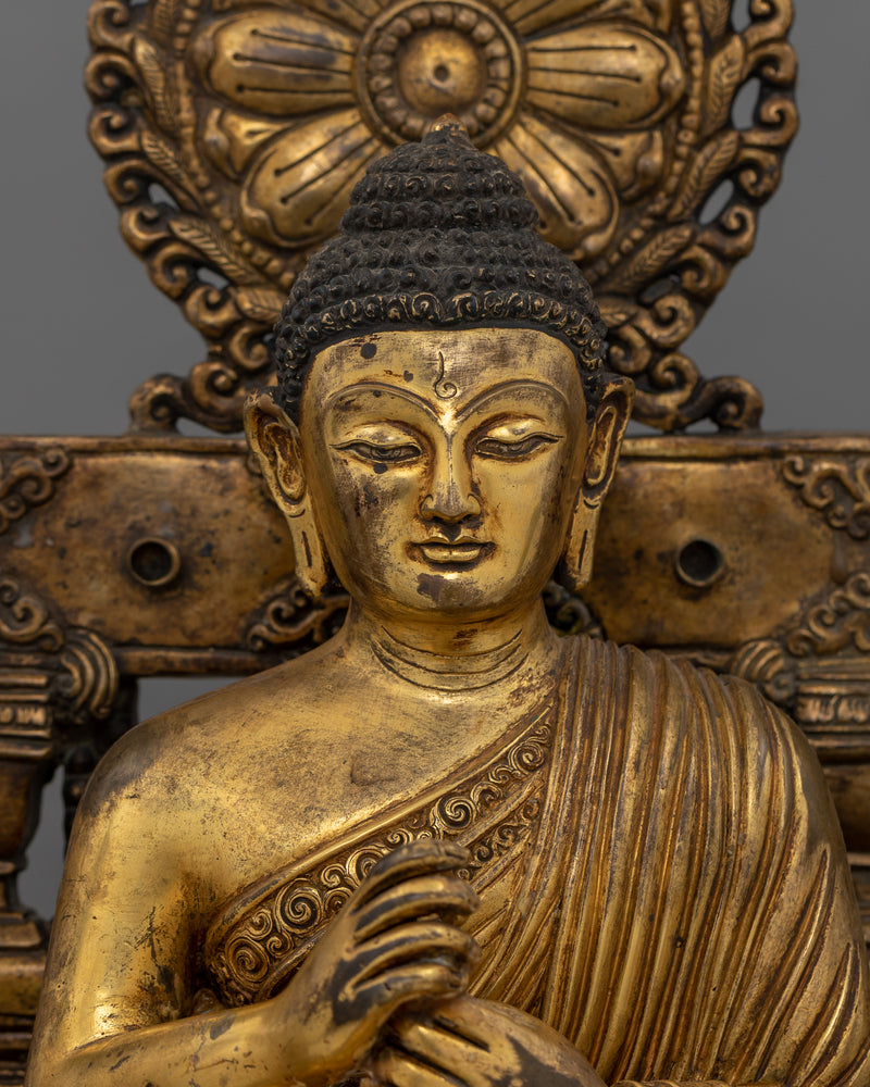 Antique Vairocana Buddha Sculpture | Timeless Spiritual Decor