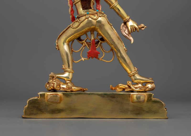 24K Gold Gilded Dakini Vajrayogini Statue | Goddess of Transformation