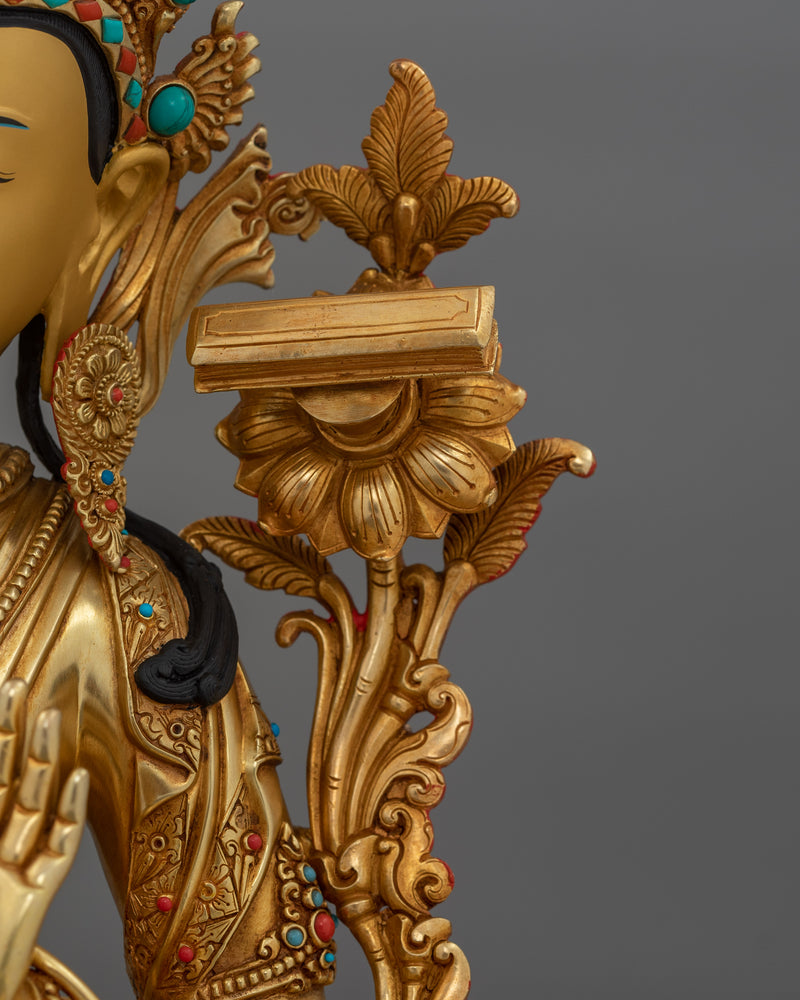 Wisdom Manjushri Bodhisattva Statue | Embodiment of Divine Knowledge and Compassion