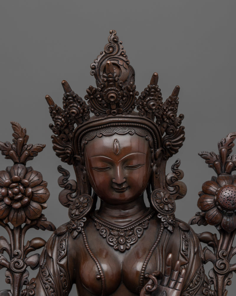 Healing White Tara Statue | Emblem of Compassion and Healing Energy