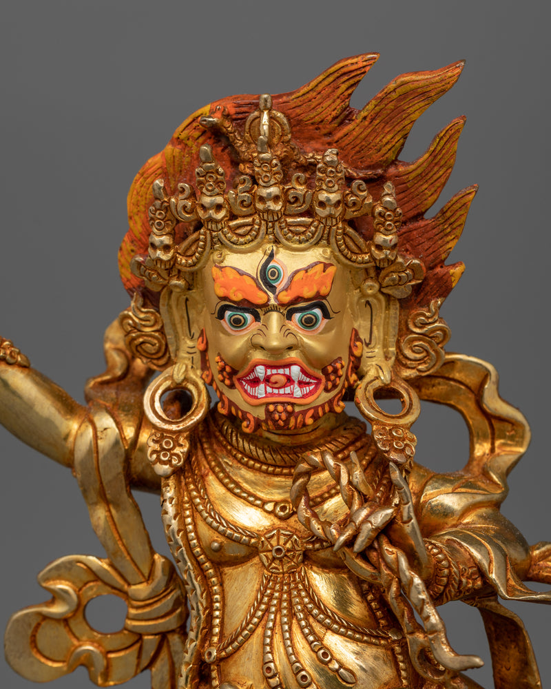 Vajra Holder Vajrapani Dharma Art | Fierce Protector of Buddhist Teachings