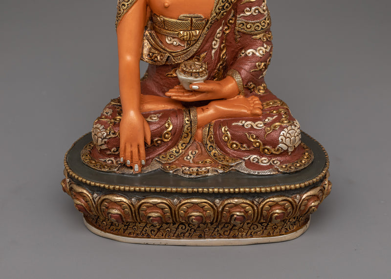 24K Gold Gilded Shakyamuni Artwork | Enlightened Buddha