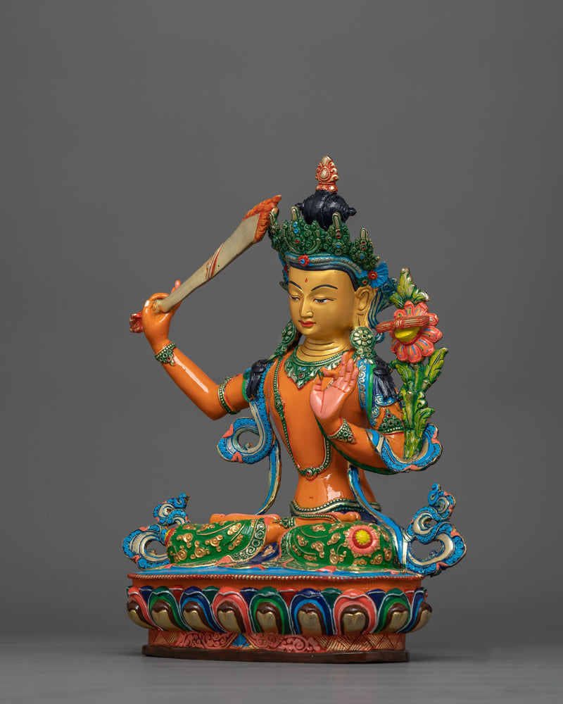 Manjushri Flaming Sword Statue | Figurine of Wisdom