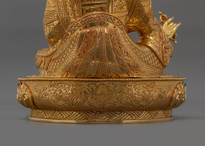 Hand-Carved The Lotus Born Guru Rinpoche Statue | Tibetan Sculpture